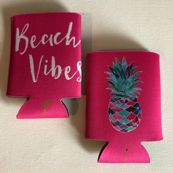 Beach Vibes Can Cozie - Pink - Picture 1 of 1